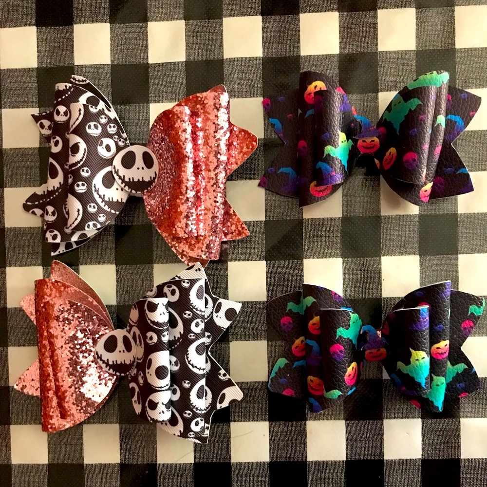 Handmade Halloween Hair Bows